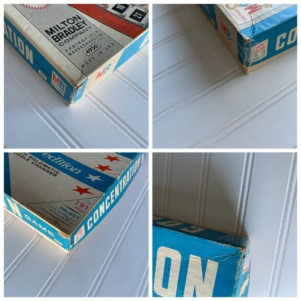 Milton Bradley CONCENTRATION Game with Rolomatic Puzzle Changer 1964 8th edition